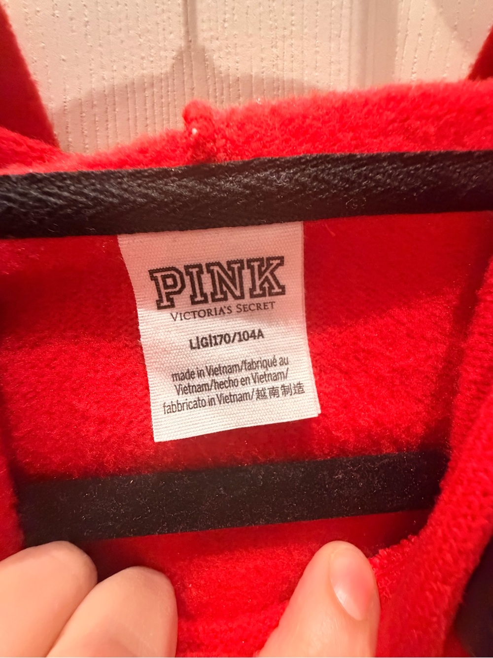 PINK Victoria's Secret Red Hooded Pullover Sweater - Picture 3 of 4